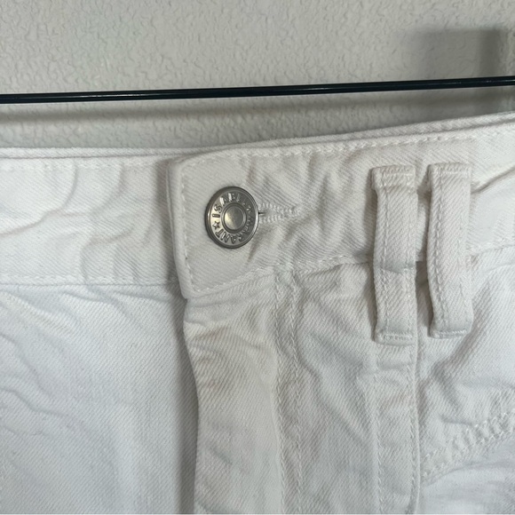 Isabel Marant Nadeloisa Tapered Leg Cotton High Rise Slim Jeans White Trousers 2 - Picture 5 of 13